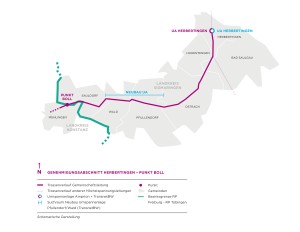 Grafik des Genehmigungsabschnitts Herbertingen – Punkt Boll.