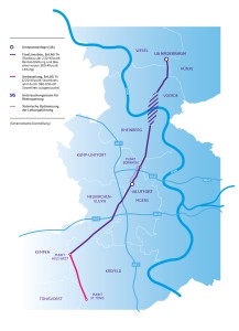 amprion niederrhein wesel osterath leitungskarte