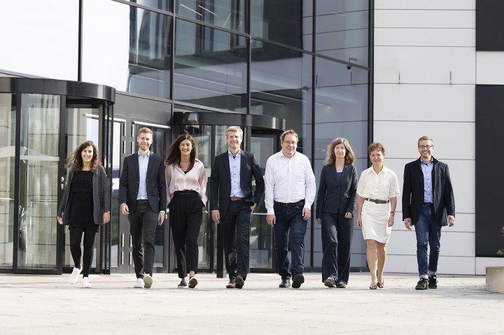 Teamfoto der Projektsteuerung von Korridor B